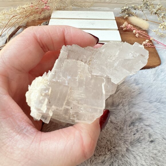 Gorgeous Halite Salt Crystal Cluster from Morroco - Picture 8 of 9